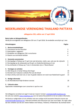 eMagazine 235 - Nederlandse Vereniging Thailand Pattaya
