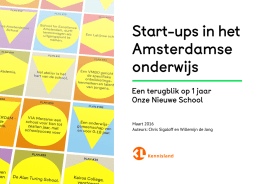 Start-ups in het Amsterdamse onderwijs