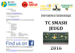 Informatieboekje Jeugd - Voorjaar 2016