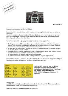 Nieuwsbrief 2 - Wijkraad Apeldoorn Centrum