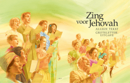 Zing voor Jehovah – Alleen tekst, groteletteruitgave