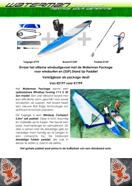 Ervaar het ultieme windsurfgevoel met de Waterman Package voor