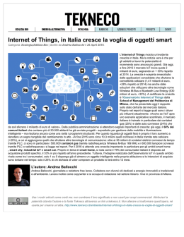 Internet of Things, in Italia cresce la voglia di oggetti smart