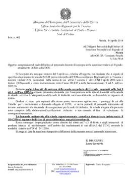comunicazione dos-signed - Ufficio Scolastico Provinciale – Pistoia