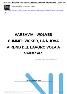 varsavia - wolves summit: vicker, la nuova airbnb del - Close