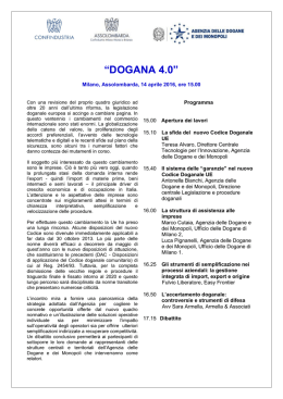 Programma seminario - pdf - Agenzia delle Dogane e dei Monopoli