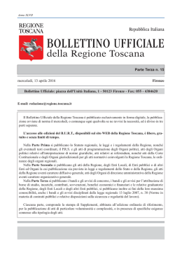 Concorso Firenze BUR PARTE III n. 15 del 13.04.2016