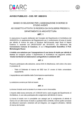 Bando di selezione - Universit&agrave; degli Studi di Napoli Federico II