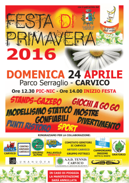 Festa di Primavera 2016 - Gruppo Alpini Carvico