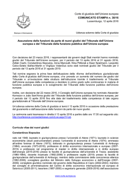 12 aprile 2016 - curia