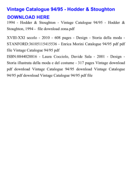 Vintage Catalogue 94/95 - Hodder & Stoughton