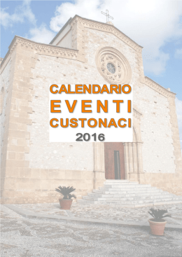 Calendario eventi Custonaci 2016 1