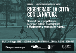 rigenerare la città con la natura - Conferenza delle Regioni e delle