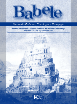 Babele Vol n.1 - Istituto di Ortofonologia