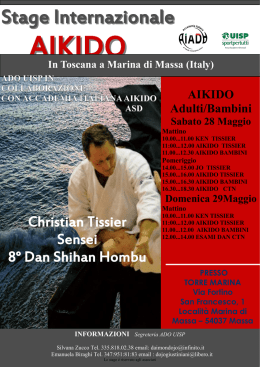Stage Internazionale - Accademia Italiana di Aikido e Discipline Affini