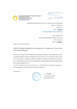 1) lettera all`agenzia entrate-napoli e catasto di caserta.