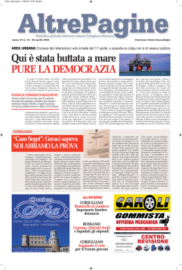 Qui &egrave; stata buttata a mare PURE LA DEMOCRAZIA