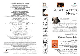 ROYAL WINTER MUSIC - Conservatorio di Como