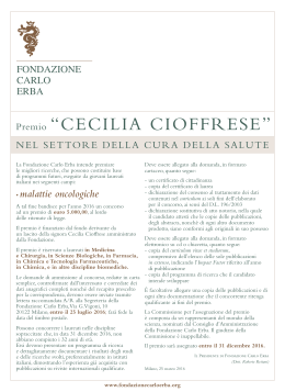 Premio “CECILIA CIOFFRESE” - Università degli Studi di Messina