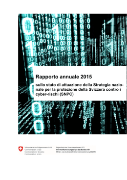 Rapporto annuale 2015 sullo stato di attuazione della Strategia