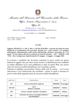 USR Lazio - Ufficio VI – Ambito Territoriale di Roma