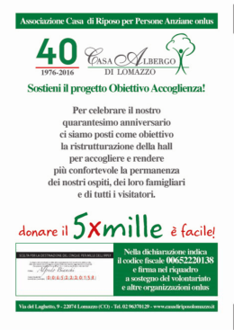 Foto a pagina intera - Casa di Riposo Lomazzo