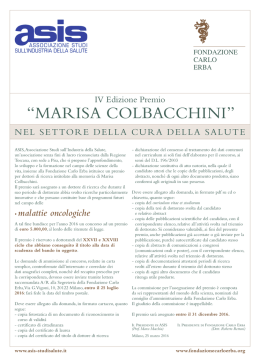 BANDO Colbacchini 2016 - Università degli Studi di Messina