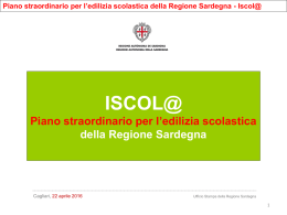 Piano straordinario per l`edilizia scolastica della Regione Sardegna
