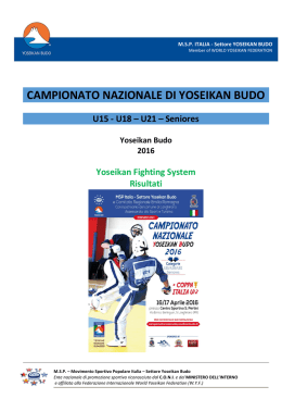 Risultati - Campionato Nazional > U15-U18-U21