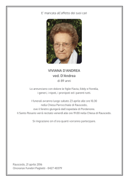 Viviana D`Andrea - annunci funebri