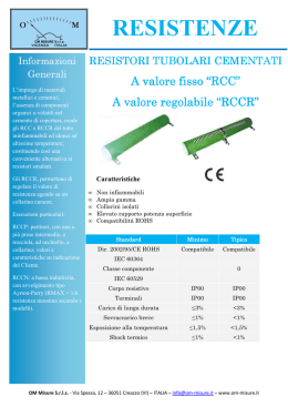 resistori tubolari cementati valore fisso rcc e variabile rccr