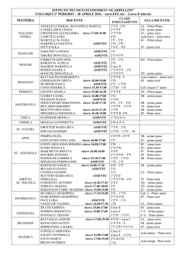 Consulta l`orario dei colloqui del 20 aprile 2016