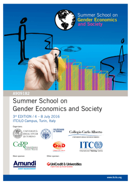 Summer School on Gender Economics and