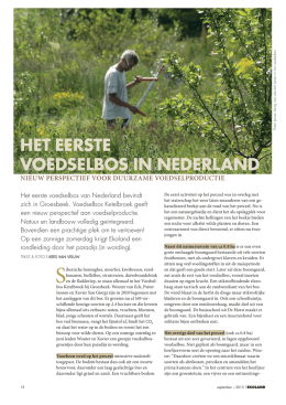 het eerste voedselbos in nederland