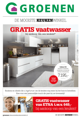 GRATIS vaatwasser - Groenen Bouwmarkt