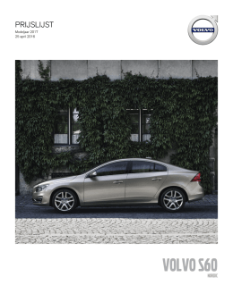 volvo s60 - Volvo Prijslijsten Dealers