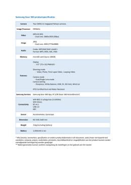 Samsung Gear 360 productspecificaties