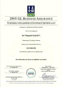 ISO 22000 Certificaat 2