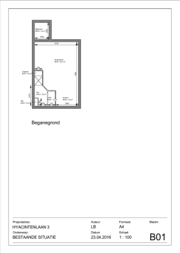 Plattegrond begane grond Hyacintenlaan 3
