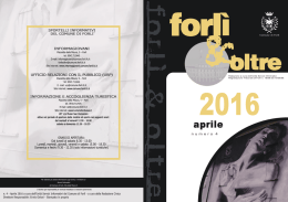 Scarica il Forl&igrave;&Oltre di Aprile 2016