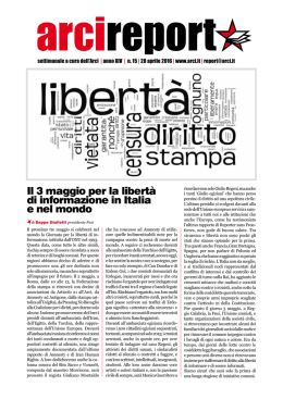 Il 3 maggio per la libertà di informazione in Italia e nel mondo