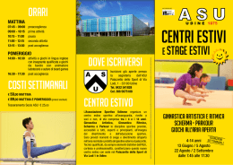 centri estivi - ASU Associazione Sportiva Udinese