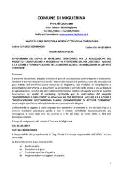 20160427_Disciplinare di gara - URP