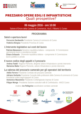 programma dell`incontro - Camera di commercio di Cuneo