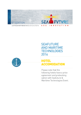 Hotel and b&b Seafuture 2016
