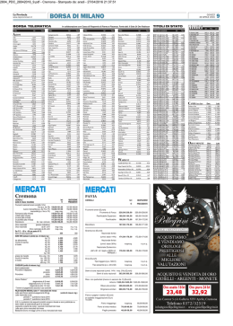 le quotazioni di borsa 2 - La Provincia di Cremona