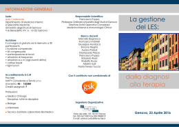 Programma Scientifico Genova 23 Aprile 2016 Prof. Puppo - Eve-lab