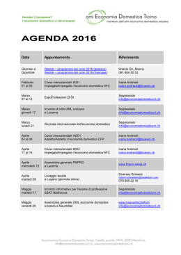 Agenda 2016 - Economia Domestica TI