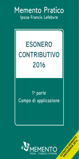 esonero contributivo 2016