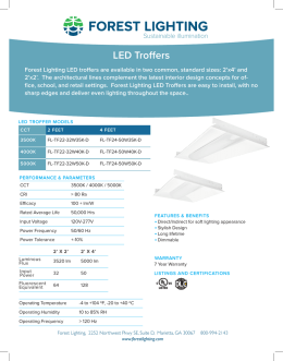 LED Troffers Lights Complete Specification